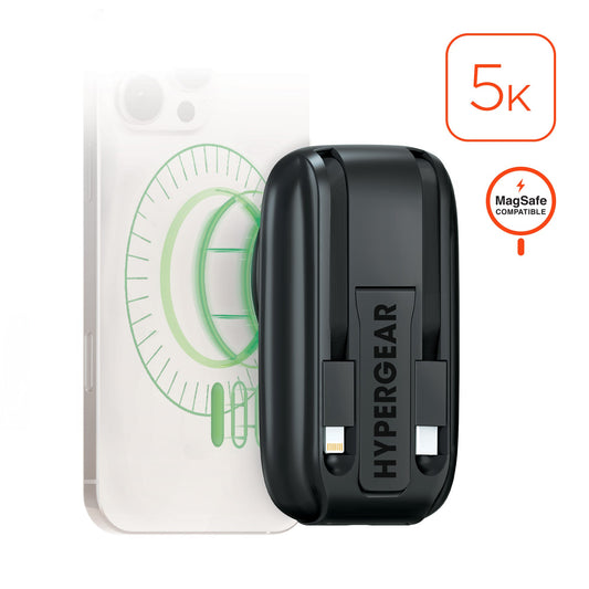 HyperGear Bateria Portátil Mag Grip Go 5000mAh Sem Fio