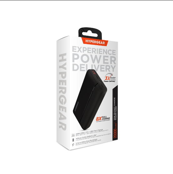HyperGear 20,000mAh 20W PD + USB Portable Battery