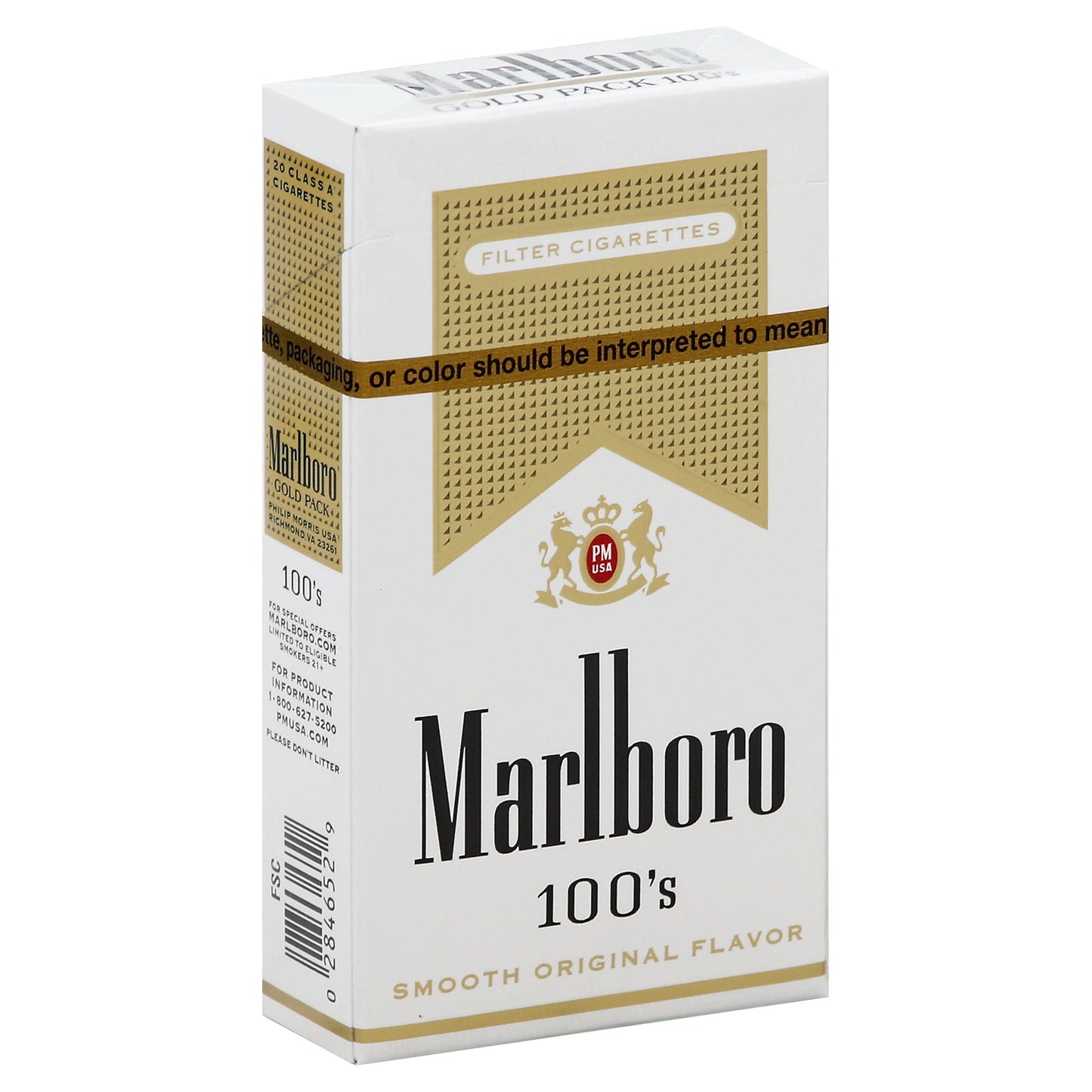 Cigarrillos Marlboro Gold Lights 100´s