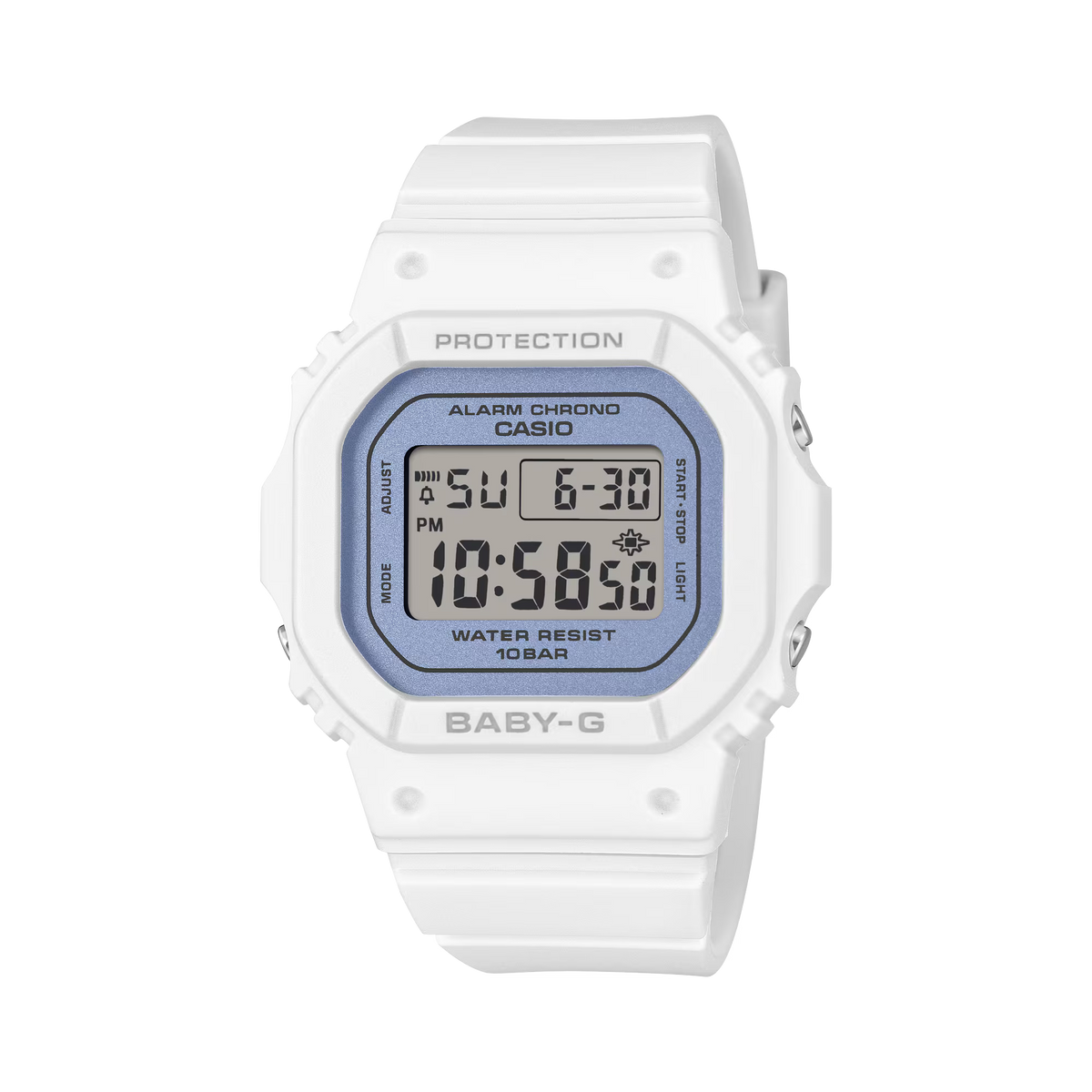 Baby-G Reloj Digital Casual Blanco de Mujer