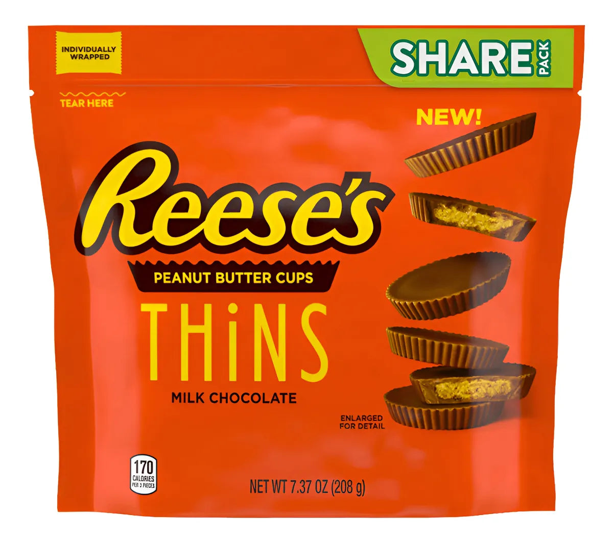 Chocolates Hersheys Reeses Thins Bolsa - 208g - Attenza Colombia