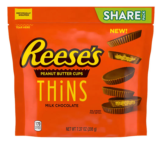 Chocolates Hersheys Reeses Thins Bolsa - 208g - Attenza Colombia