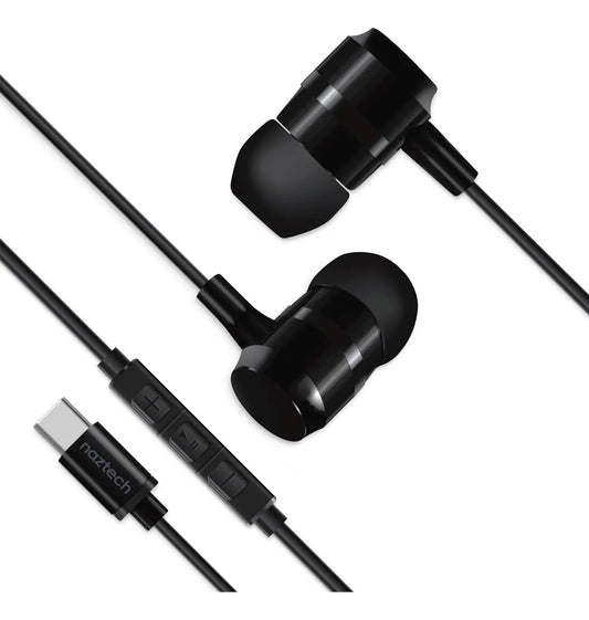 Fones de ouvido Naztech com microfone USB-C