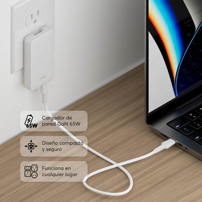 Carregador de viagem PowerPlug Ultra 65W para USB -C US/EU/AUS/UK