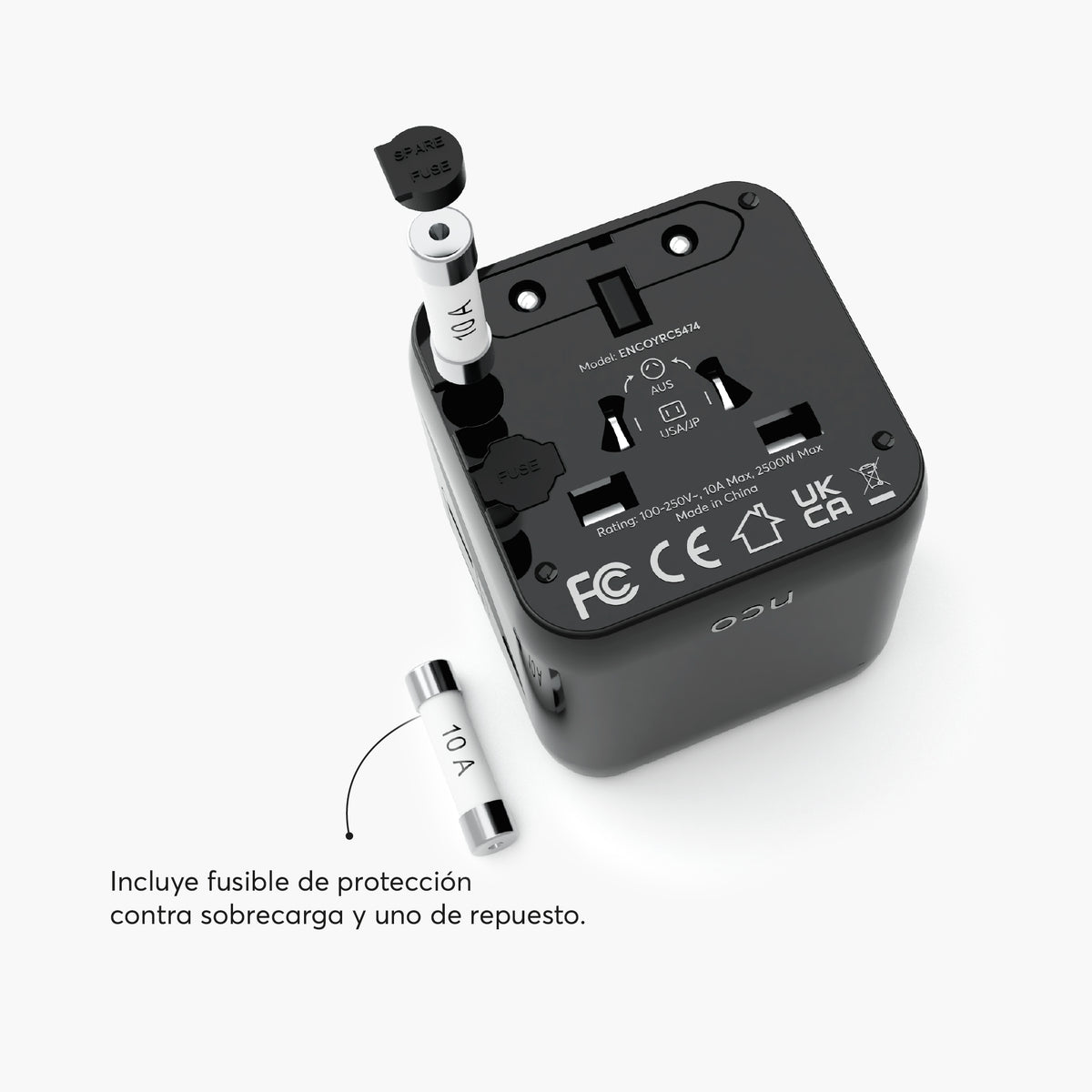 Adaptador de Viagem Universal AC – Tudo em Um