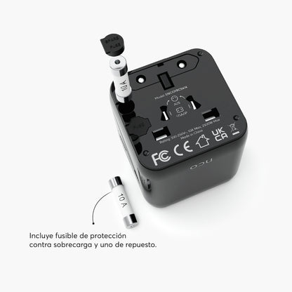 Adaptador de Viagem Universal AC – Tudo em Um