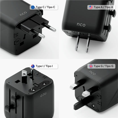 Adaptador de Viagem Universal AC – Tudo em Um