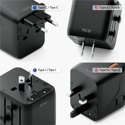 Travel Adapter Universal 25W – USB A / USB C