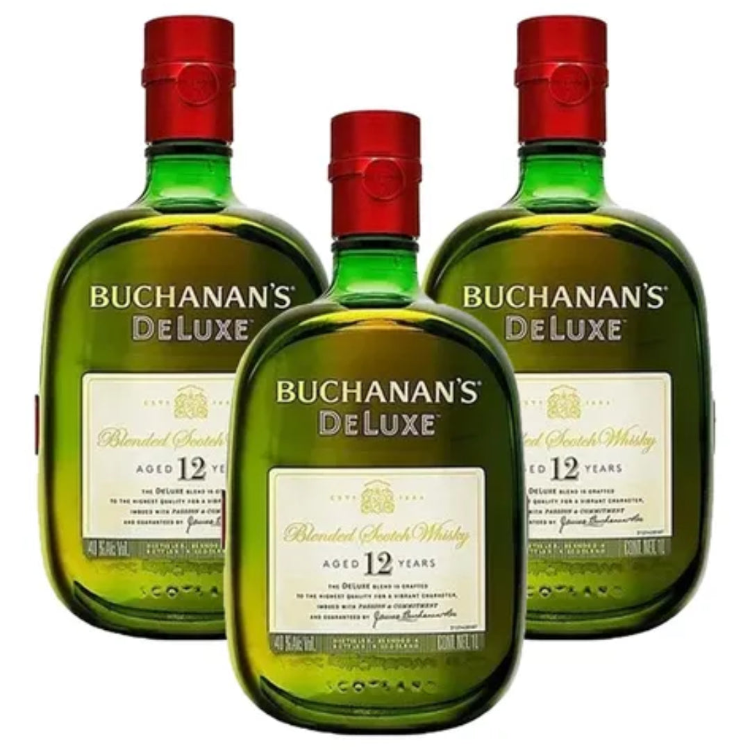 Buchanan's Deluxe Aged 12 Years Blended Scotch Whisky (3X1000ml.)