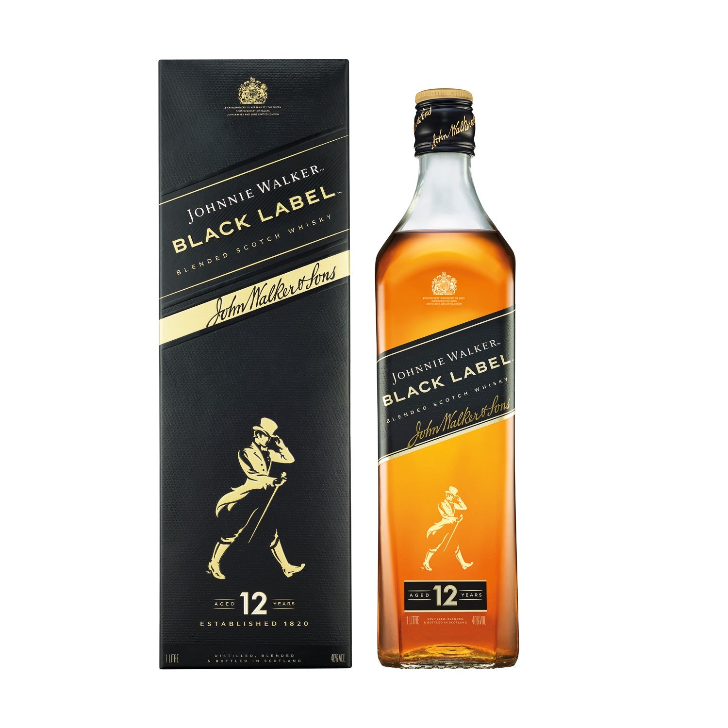 Johnnie Walker Black Label Aged 12 Years Blended Scotch Whisky - Attenza Colombia