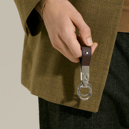 Montblanc Llavero Sartorial de Cuero con 2 Anillas