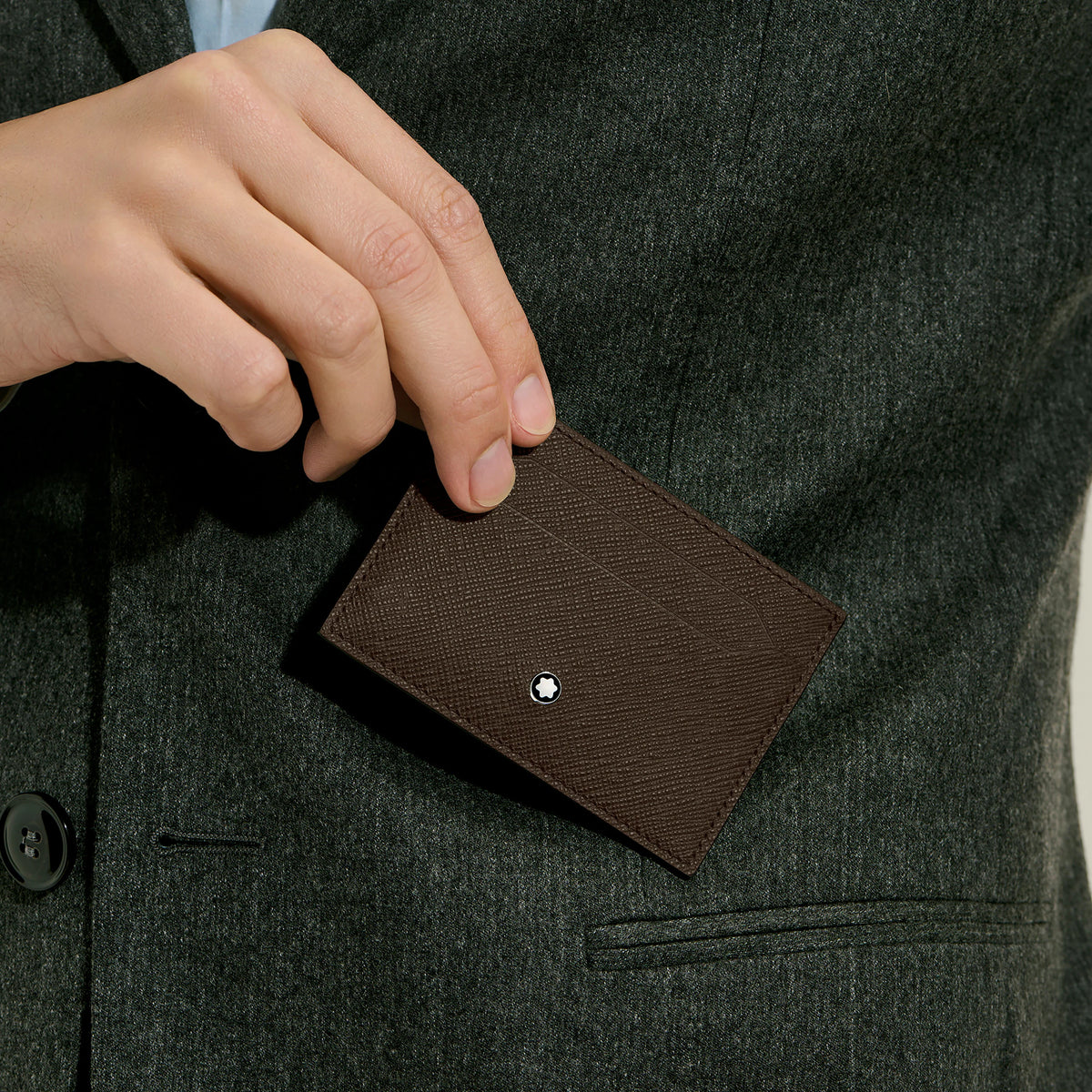 Montblanc Tarjetero Sartorial Ébano para 5 Tarjetas
