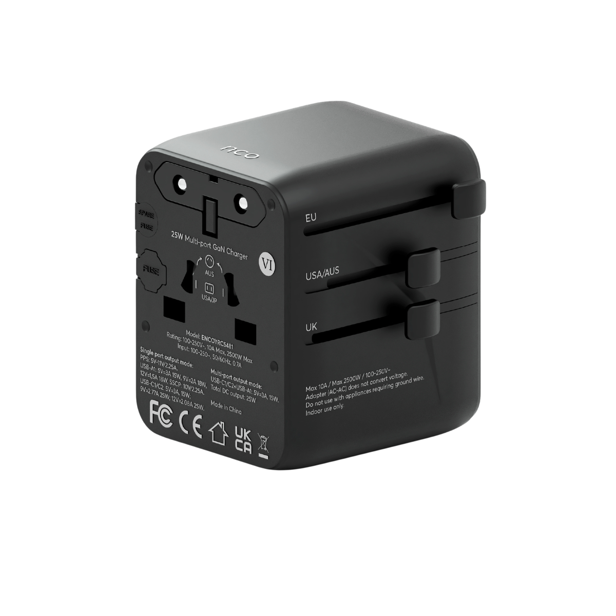 Travel Adapter Universal 25W – USB A / USB C