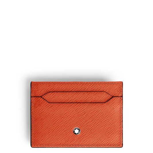 Porta-cartões Montblanc Sartorial Tangerina para 5 Cartões