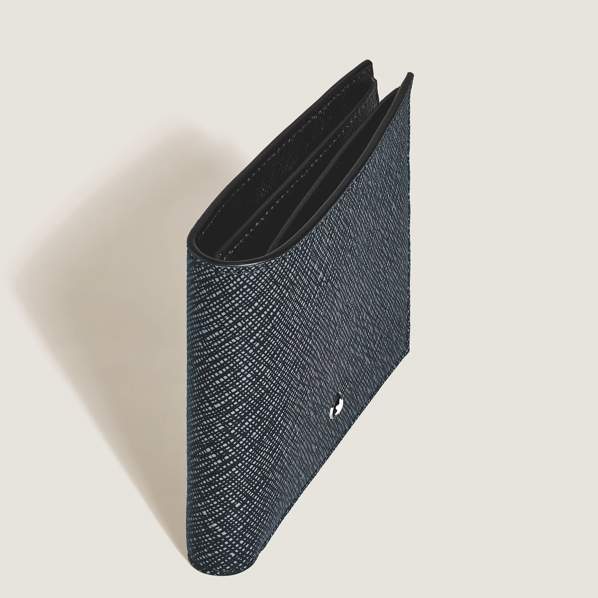 Carteira Montblanc Sartorial Tweed Azul para 6 Cartões