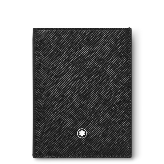 Mini Carteira Montblanc Sartorial Preta para 4 Cartões