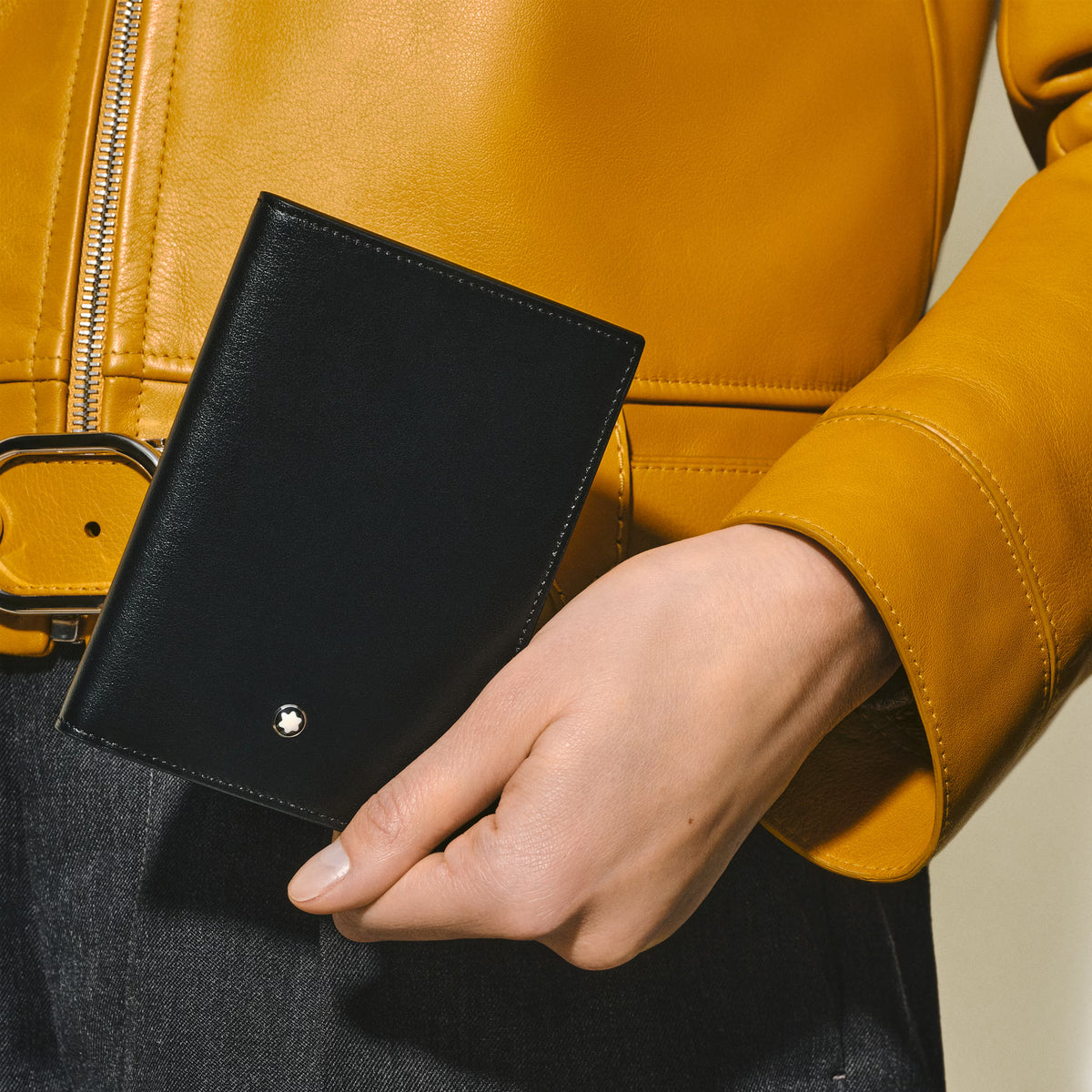 Porta-Cartões Montblanc Meisterstück Preto para 4 Cartões